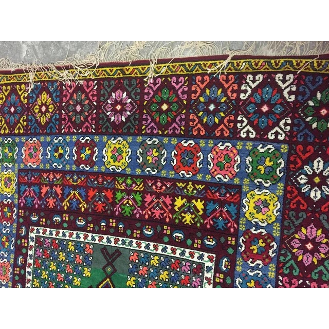 Blue Long Vintage Moroccan Rabat Rug For Sale - Image 8 of 11