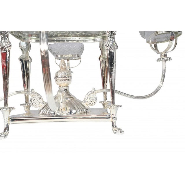Silver Plate and Glass Serving Bowls, Set of 2 For Sale - Image 12 of 14