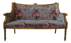 French Louis XVI Style Gilt Sofa, 1890s