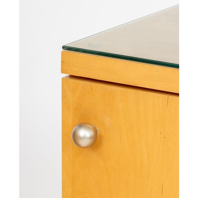 Wood Art Deco Style Blonde Wood Cabinets, Pair For Sale - Image 7 of 9
