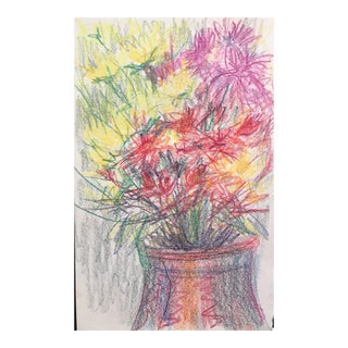 1980s Impressionist Floral Still Life by Inga-Britts Mills For Sale