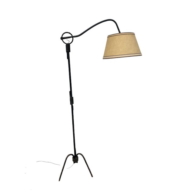 Wrought Iron Floor Lamp by Jean Royére, 1940s For Sale - Image 9 of 12