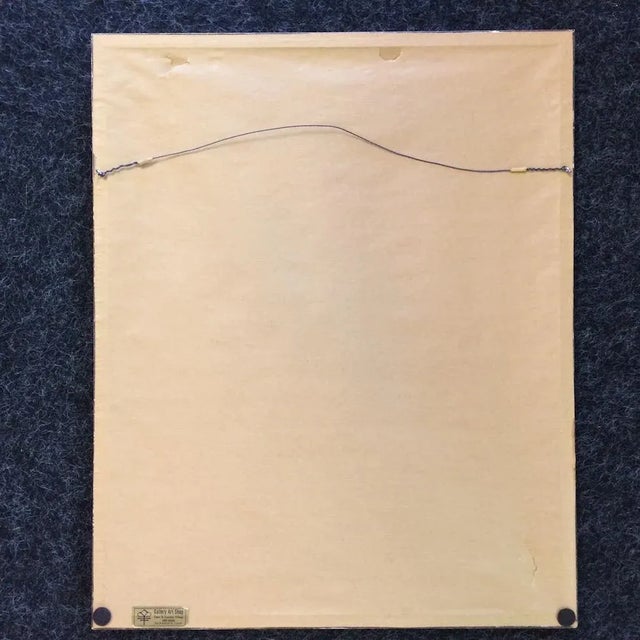 Vintage Framed California Artist Helen Barker Watercolor Painting For Sale In Sacramento - Image 6 of 7