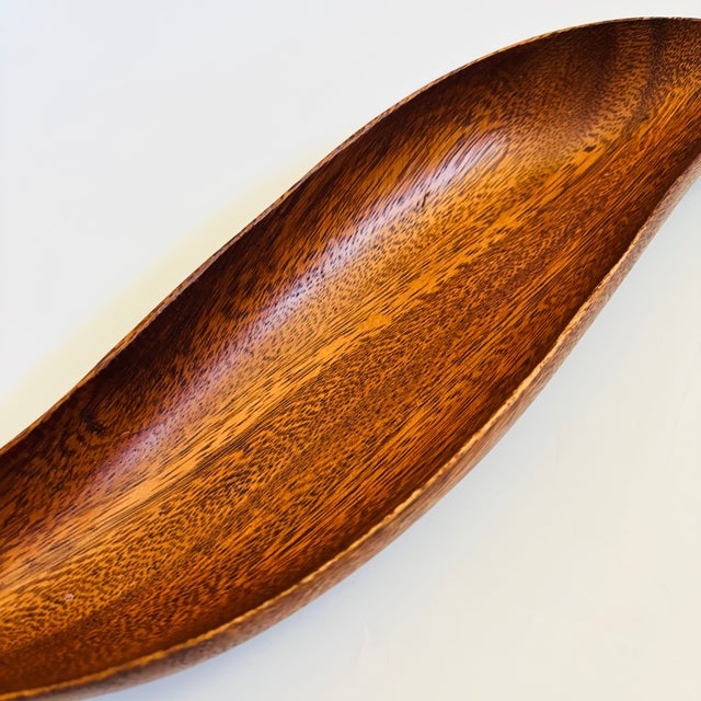 Long Vintage Curved Wood Tray For Sale In San Francisco - Image 6 of 10