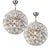 Vintage Murano Glass Flower Sputnik Pendant Lights from Venini, Italy, 1960s, Set of 2 For Sale