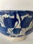 Large Vintage Mexican Blue and Ivory Talavera Pottery Bowl For Sale - Image 13 of 15