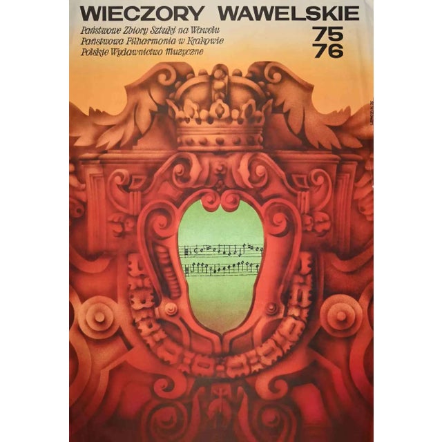 Wieczory Wawelskie - Poster is a vintage offset print realized in 1975. Good conditions.
