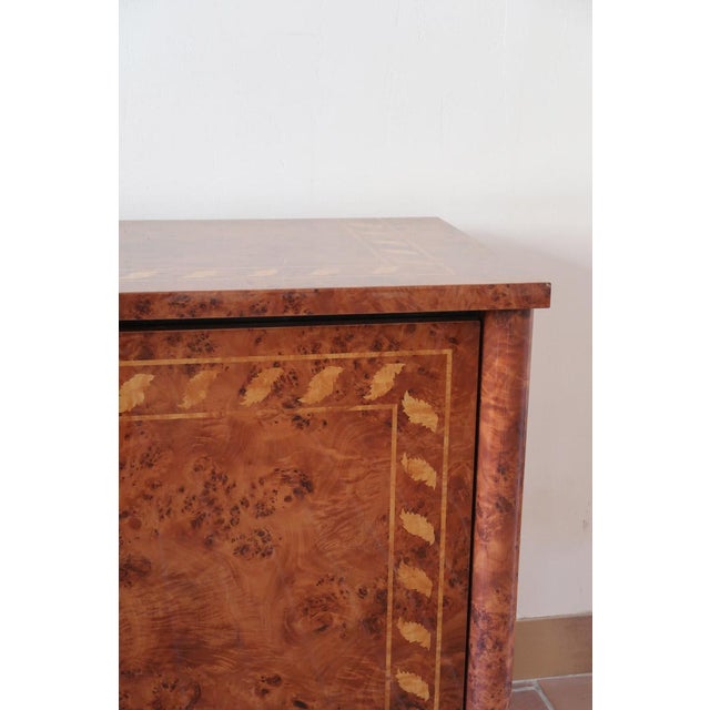 Italian Burl Elm and Marquetry Sideboard, 1970s For Sale - Image 13 of 15