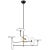 Ian K. Fowler for Visual Comfort Signature Calvino Large Arched Chandelier in Aged Iron & Hand-Rubbed Antique Brass with Clear Glass For Sale