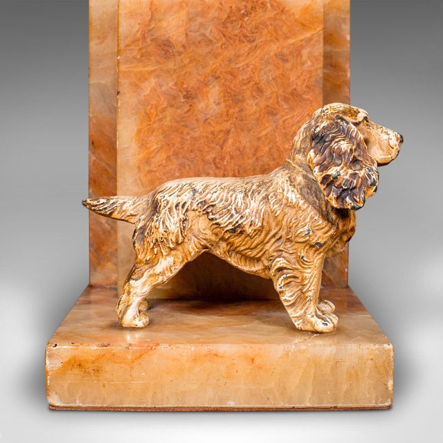Stone 1930's Pair of Vintage Springer Spaniel Bookends For Sale - Image 7 of 11