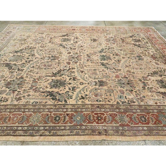 Textile Galerie Shabab Collection Early 20th Century Persian Mahal Carpet For Sale - Image 7 of 10