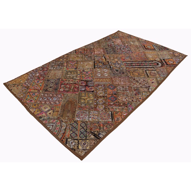 Vintage Embroidered Wall Hung Patchwork Tapestry, Kutch, India For Sale - Image 18 of 18