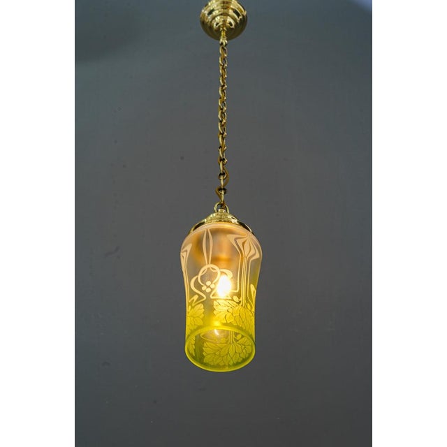 Art Deco Pendant with Original Antique Glass, Vienna, 1920s For Sale - Image 10 of 16