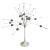 1960s Danish Modern Laurids Lønborg Silver Kinetic Ball Sculpture With Rare White Base For Sale