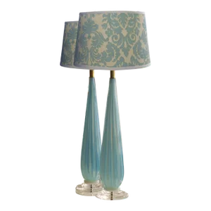 Vintage Italian Murano Glass Table Lamps - a Pair