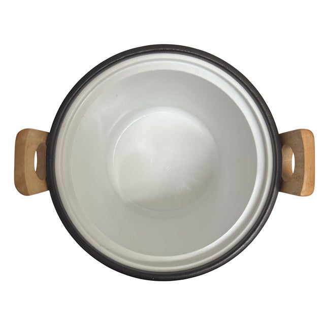 1960s 1960s George Briard Mid-Century Modern Leatherette Ice Bucket With Bentwood Handles For Sale - Image 5 of 7