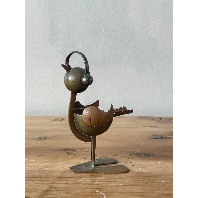 Mid 20th Century Vintage Mexican Brass and Copper Ashtray For Sale - Image 5 of 12