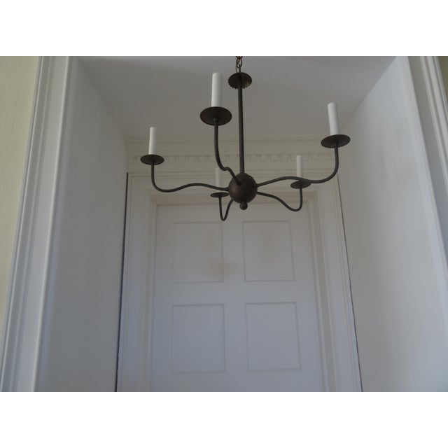 American Vintage New England Style Chandelier For Sale - Image 3 of 8