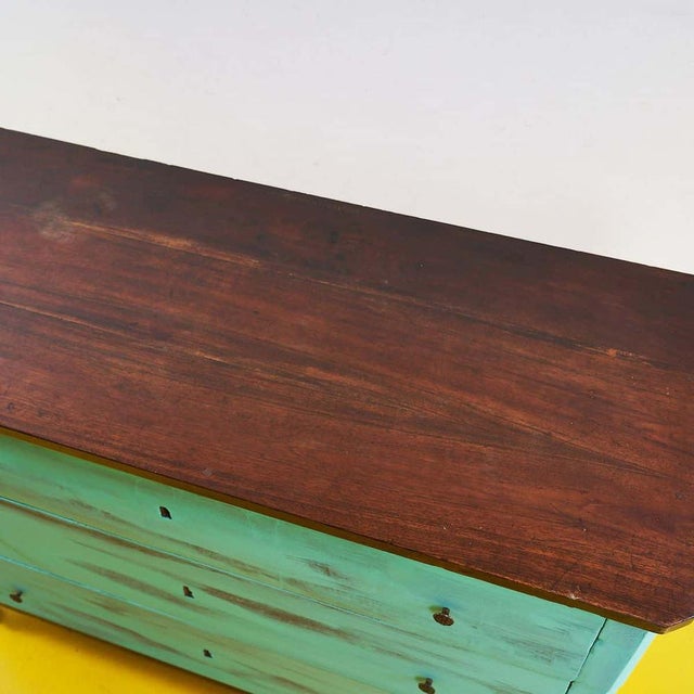 Vintage Mint Green Chest of Drawers For Sale - Image 6 of 13