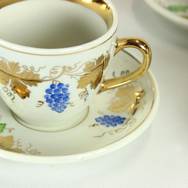 Ceramic Porcelain Coffee or Tea Cups by Ditmar Urbach, 1940s, Set of 6 For Sale - Image 7 of 9