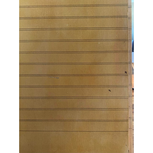 Mid- Century Modern stunning hand painted 3 drawer bureau that depicts an Italian Palladian Style building in the style of...