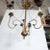 Vintage Curvilinear Painted Metal Chandelier For Sale - Image 4 of 13