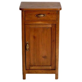 Vintage Tyrolean Walnut Nightstand, 1920s For Sale