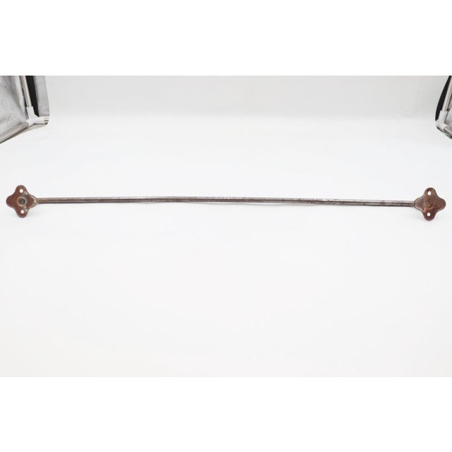 Mid 20th Century Vintage 24.25 In. Nickel Finish Steel Towel Bar For Sale - Image 5 of 6