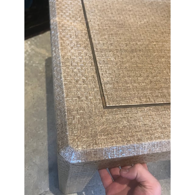 MidCentury High Style Vintage Raffia Side Table Chairish