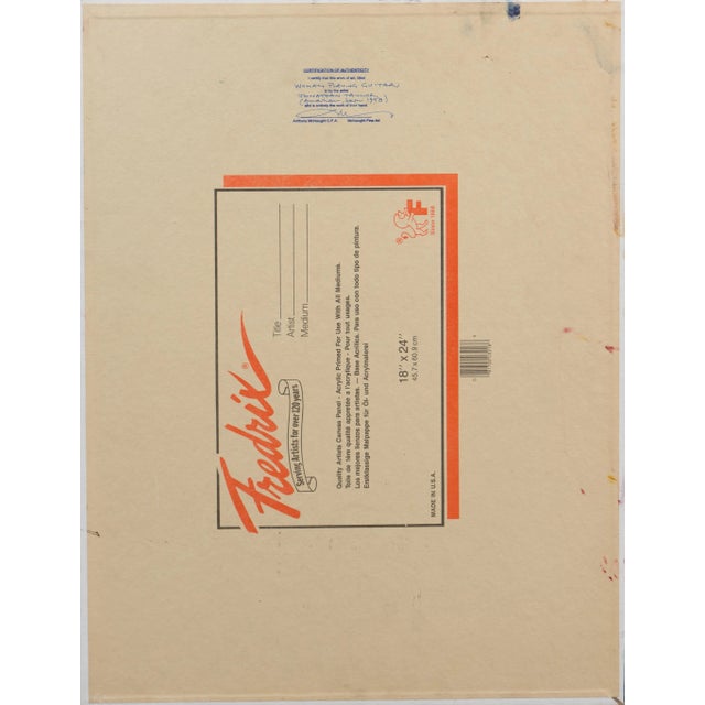 Textile 'Woman Playing Guitar' by Jonathan Taylor, California Post Impressionist Oil, Moss Landing For Sale - Image 7 of 8