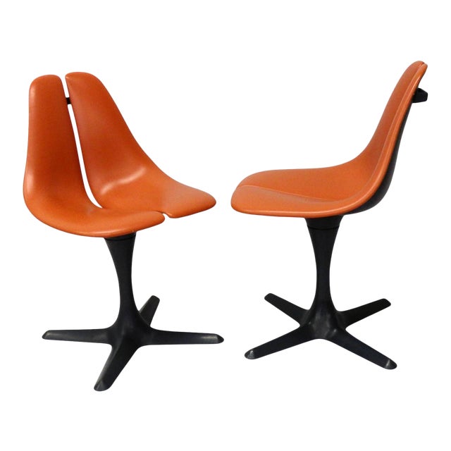 Maurice Burke Tulip Style Pedestal Chairs - a Pair For Sale