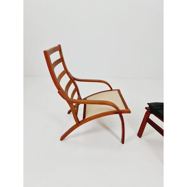 Set of Mid-Century Modern Lounge Chair and Ottoman by Swedese, 1960 For Sale - Image 11 of 18
