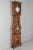 A 19th century Country French comtoise, or grandfather clock, with polychrome painted pine case and embossed brass...