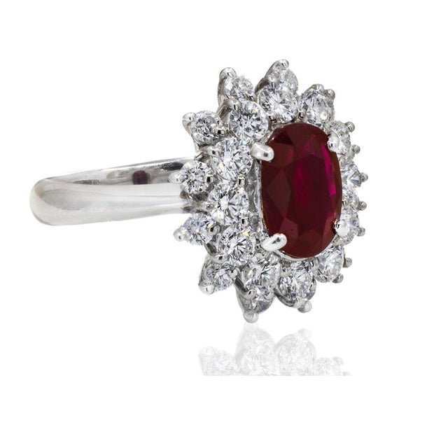 Contemporary Late 20th Century Burma Ruby Ring, Size 5 For Sale - Image 3 of 5