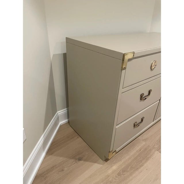 Thomasville Campaign Style Dresser by Thomasville Furniture For Sale - Image 4 of 10