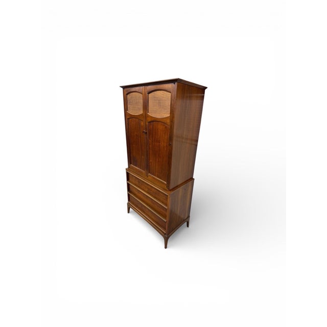 Mid-Century Modern Mid-Century Modern Lane Rhythm Walnut Armoire For Sale - Image 3 of 6