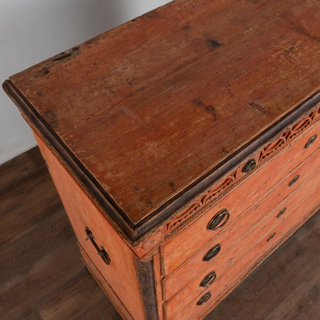 Early 19th Century Early 19th Century Danish Pine Tall Chest of Six Drawers For Sale - Image 5 of 17
