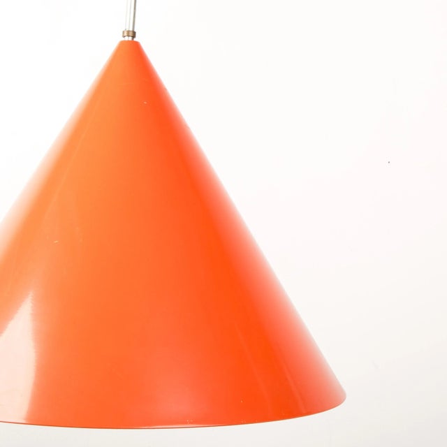 1960s Mid-Century Orange Billiard Pendant by Arne Jacobsen for Louis Poulsen For Sale In New York - Image 6 of 10
