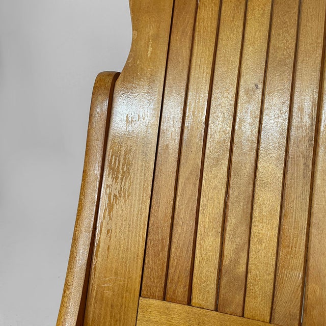 Italian Art Deco 2-Seater Folding Bench in Wood, 1930s For Sale - Image 13 of 18