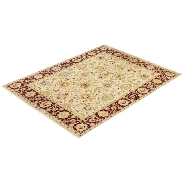 Ivory Mogul Collection Hand-Knotted Area Rug - Ivory 7' 10" x 10' 5" For Sale - Image 8 of 9