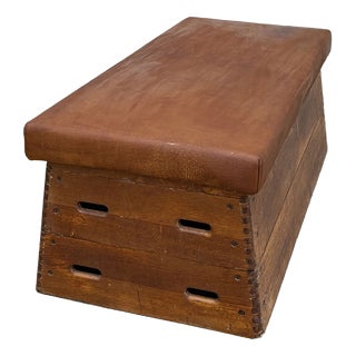 Vintage Pommel Bench in Fir, 1950s For Sale