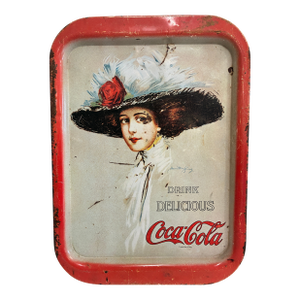 Vintage 1973 Coca-Cola Hamilton King Metal Advertising Serving Tray