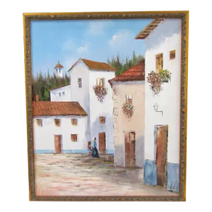 Vintage Canadian Artist Leo Mallet Original Signed Oil Painting
