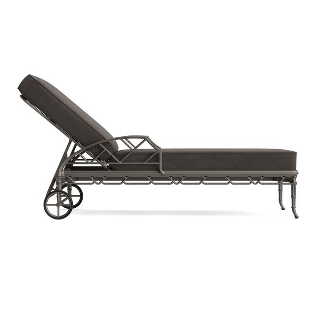 Contemporary Brown Jordan Calcutta Adjustable Chaise Lounge, Mica frame with Fusion Charcoal fabric For Sale - Image 3 of 11