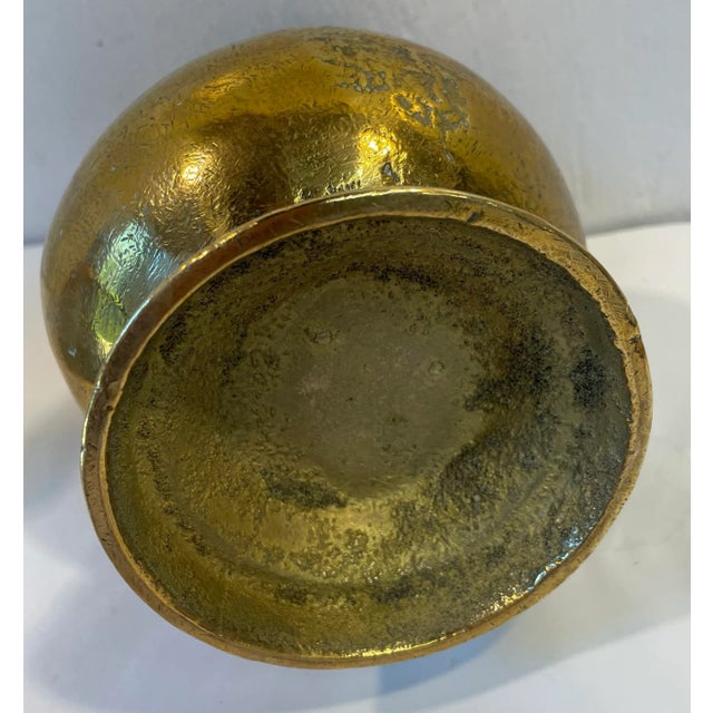 Metal Vintage Heavy Brass Pitcher For Sale - Image 7 of 7