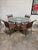 Coastal Vintage Wicker Dining Center Table For Sale - Image 9 of 10