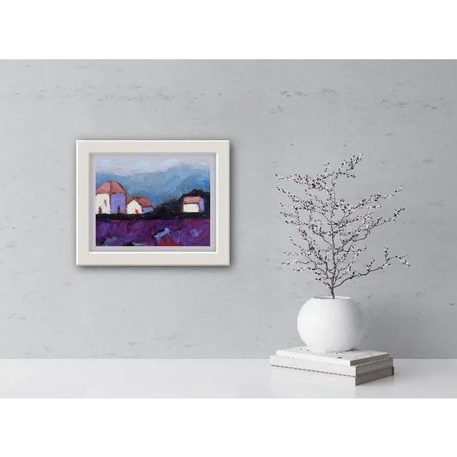 Late Afternoon Glow - Original oil painting landscape. 6 x 8 inches on gessoed masonite panel. Unframed. Signed Haas....