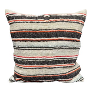 Turkish Hemp Pillow Cushion Natural Beige Dark Brown Pillow Cushion Cover 24x24 For Sale