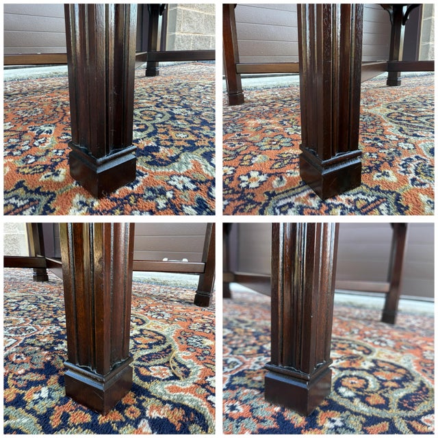 Vintage Chippendale Mahogany Butler's Tray Coffee Table With Scalloped Gallery For Sale - Image 10 of 12