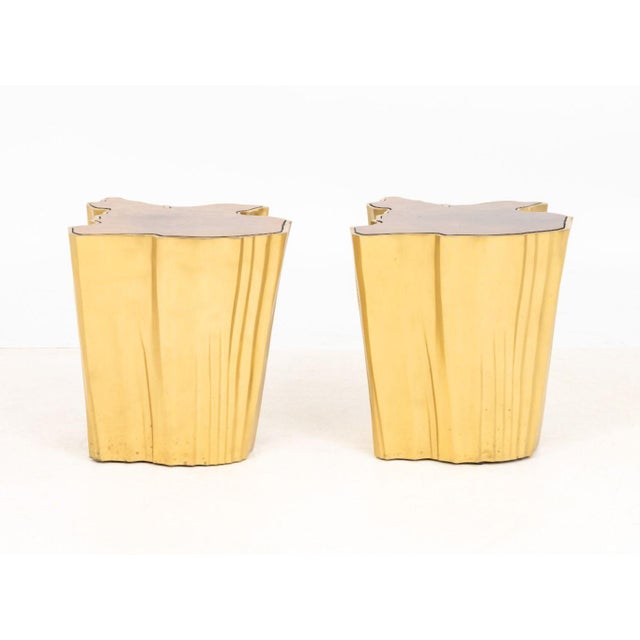 Early 21st Century Brabbu "Sequoia" Side Tables, Pair For Sale - Image 5 of 9
